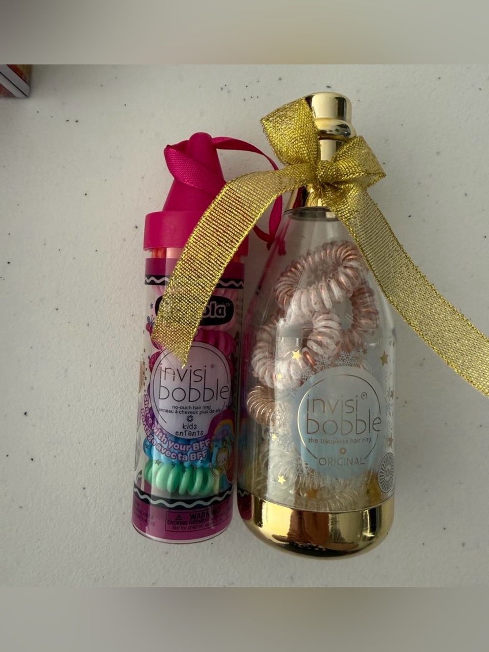 invisibobble Original Hair Rings - Gold & Pink Set